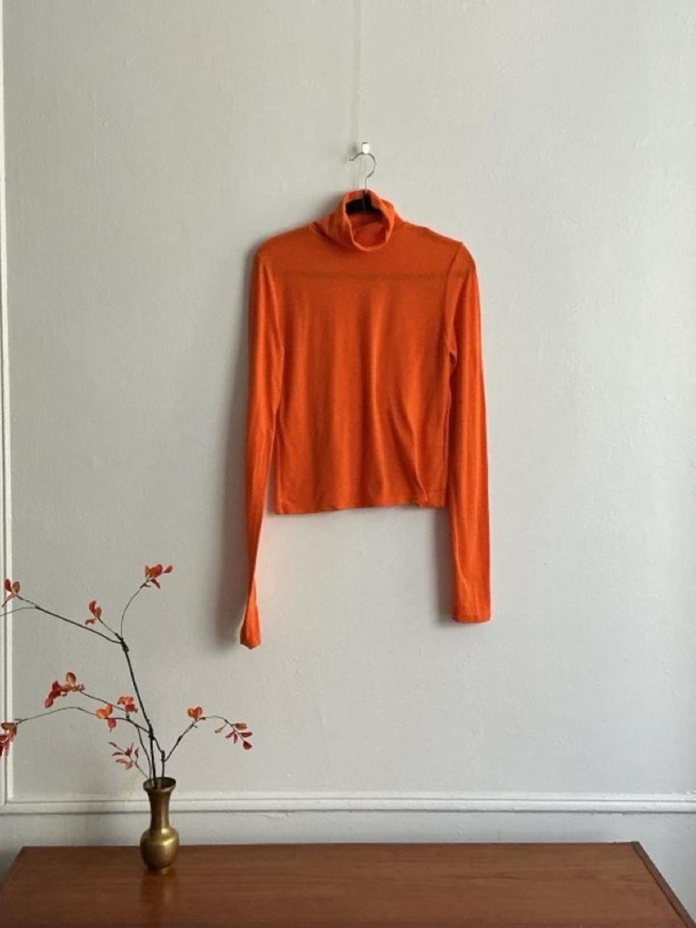 Oak + Fort Orange Long Sleeve Turtleneck Top